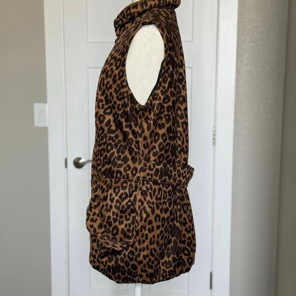 Love Token Vest Womens Small Leopard Print Puffer - Picture 7 of 9